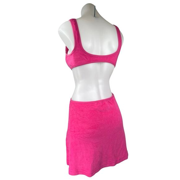 Solid & Striped Bailey Pink Jersey Sleeveless Cutout Mini A-Line Tank Dress M - Picture 2 of 5